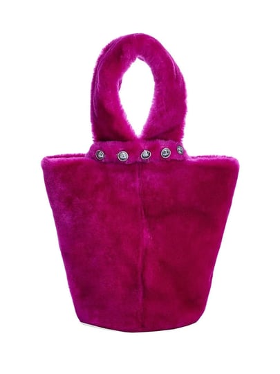maximilian-womens-shearling-wristlet-bucket-bag-fuschia-one-size-1