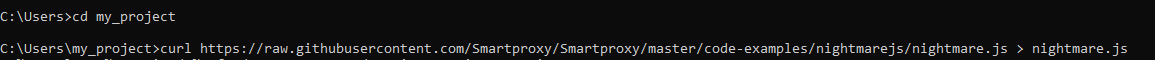 curl smartproxy nightmare code sample
