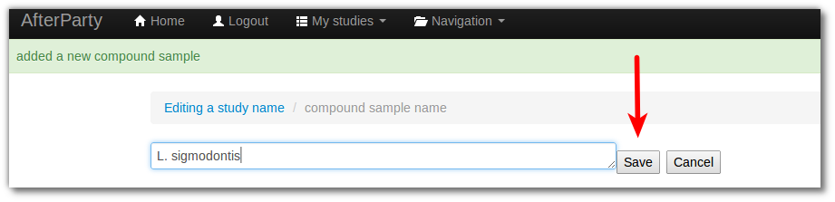 rename compound sample
