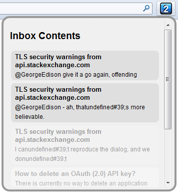 Firefox add-on in action