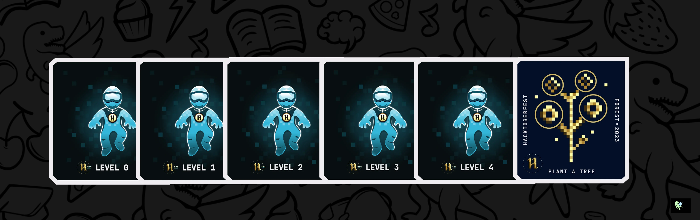 An image of @cyrixninja's Holopin badges, which is a link to view their full Holopin profile