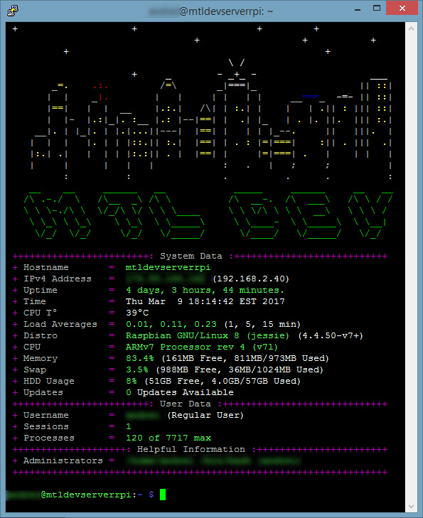 SSH-Welcome-screen