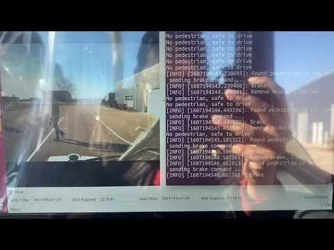 Brake on Detecting Pedestrian: Inside Vehicle Command Line View