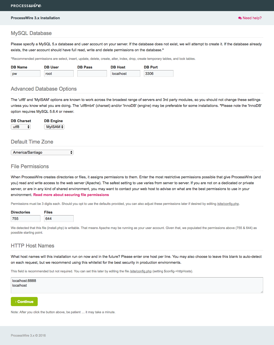 Database Config