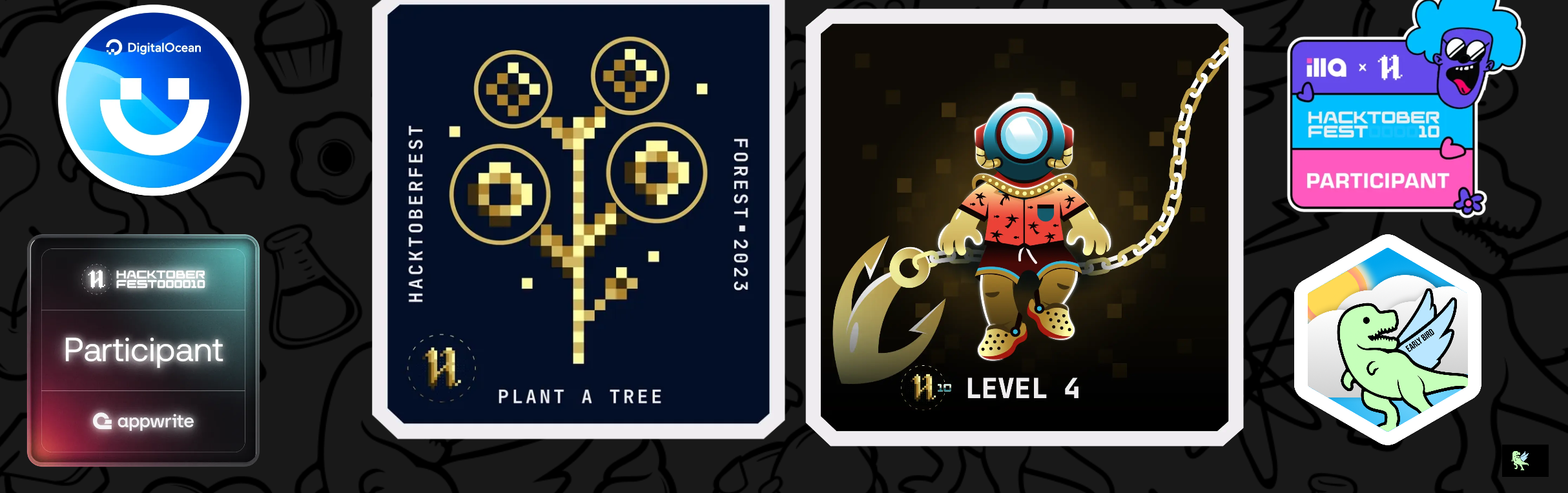 An image of @trdxlucifer's Holopin badges, which is a link to view their full Holopin profile