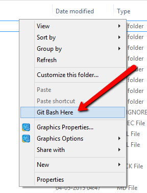 Git Bash Here
