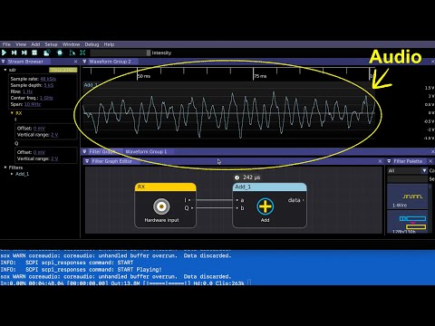 ngscopeclient: Injecting audio via stdin and SDR UHD twinlan input