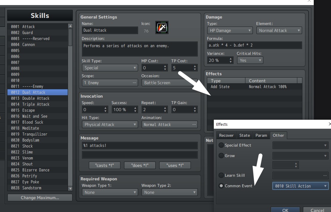 assign skill action 1