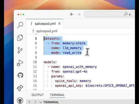 Watch the Spice.ai LLM memory demo
