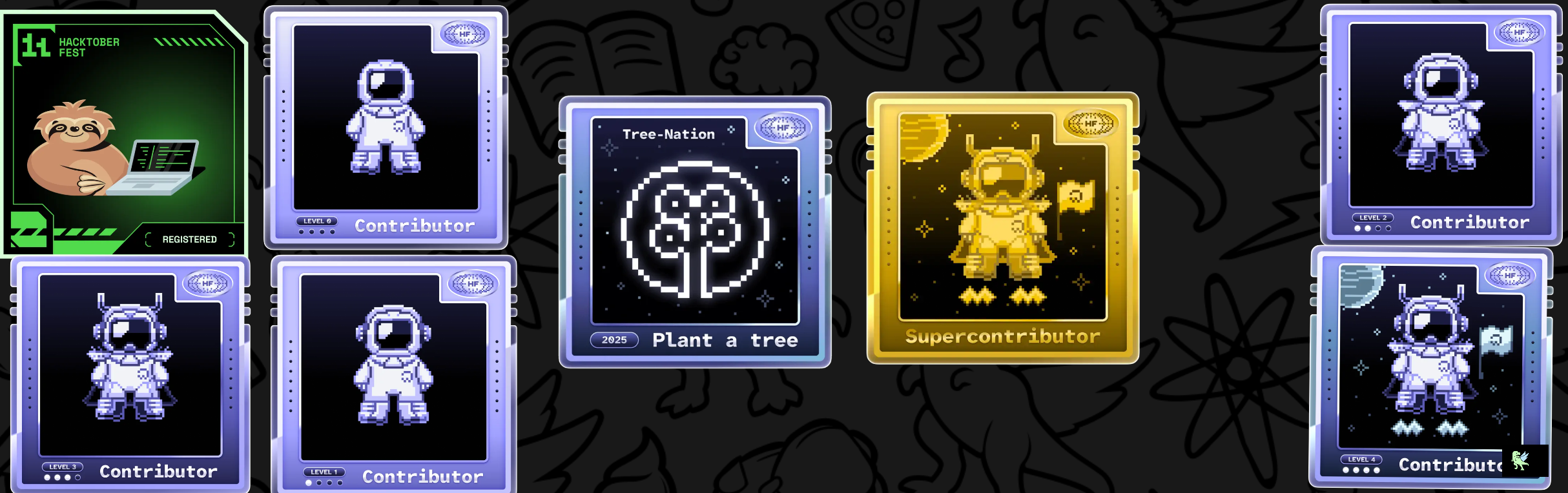 An image of @shristic7's Holopin badges, which is a link to view their full Holopin profile