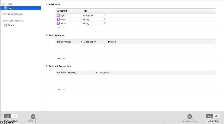 Core data .xcdatamodeld file