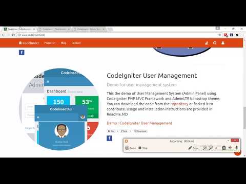 CodeIgniter Admin Panel Demo