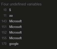 JSHint Undefined Variable Warnings