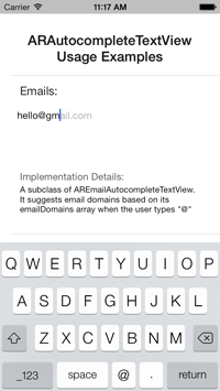 ARTextViewAutocompletion