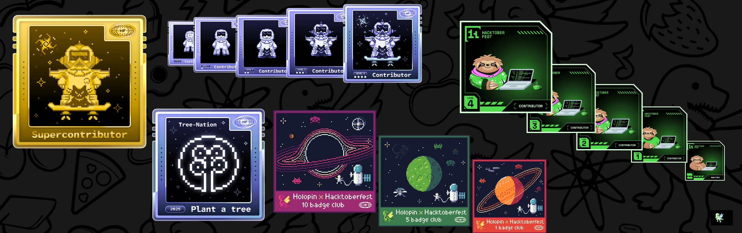An image of @piyushrajyadav's Holopin badges, which is a link to view their full Holopin profile