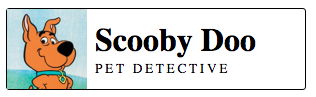 Scooby Doo's nametag