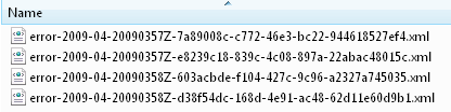 Error XML files in ASP.NET application data directory