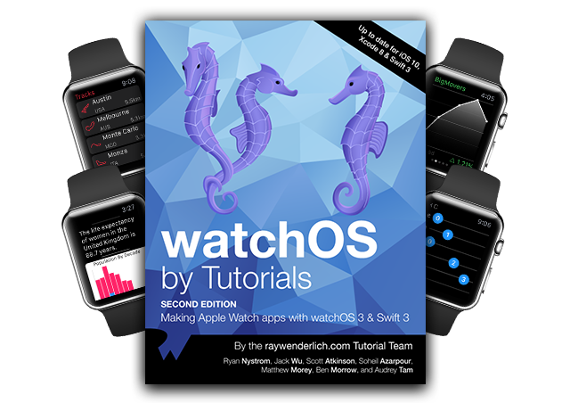 watchOS by Tutorials book cover