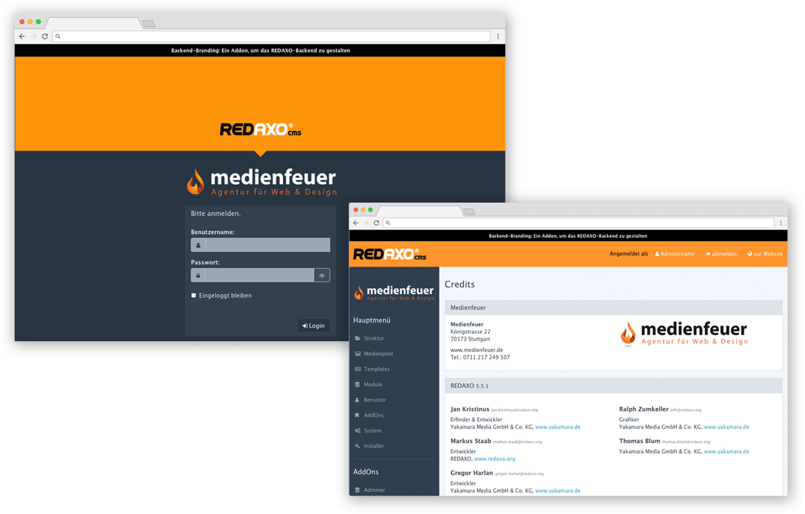 Backend Branding für REDAXO 5