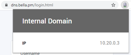 Extension opened on internal domain
