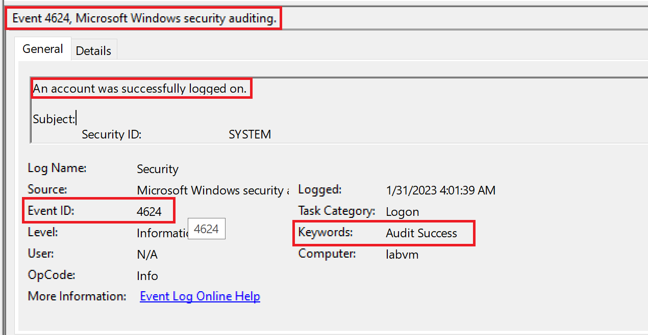 4624 Log Details