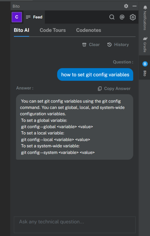 how to set git config