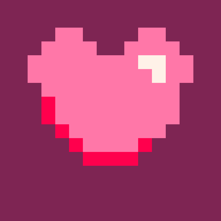 Heart pixel painting made in SharePaint.