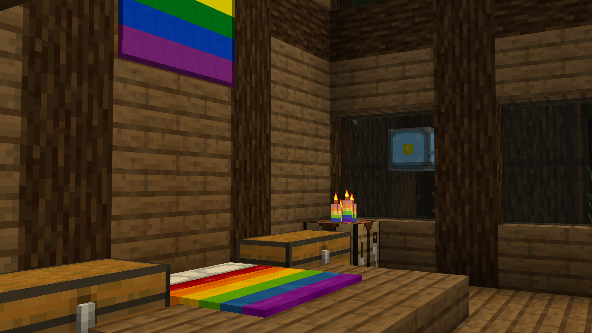 A bedroom with some of Pridepack's features.