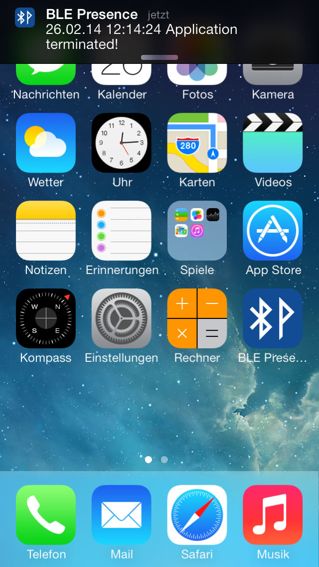 Screenshot iOSBLEPresence