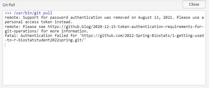 If you see this, it means you need to setup or reauthorize a github token