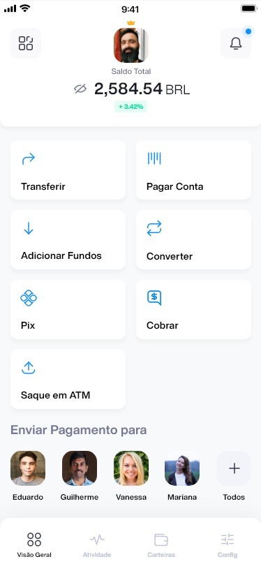 Layout da aplicação mobile