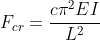 Column Buckling Equation