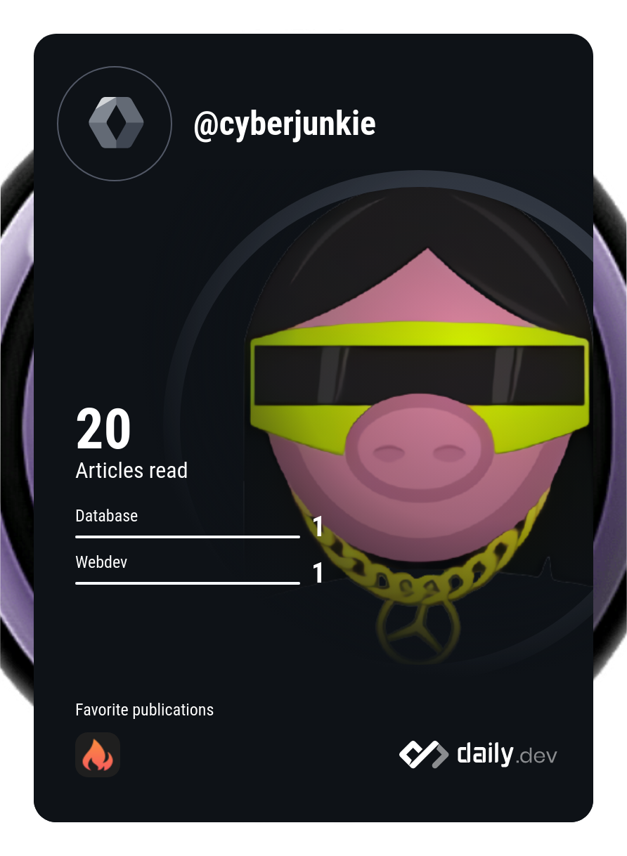 CyberJunkie's Dev Card