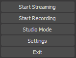 OBS Main Window Buttons