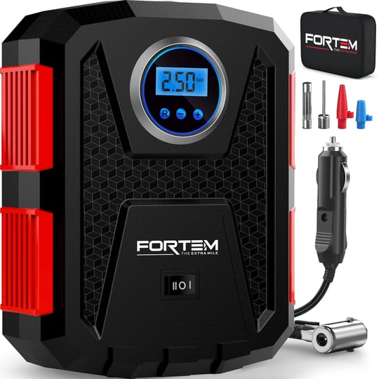 fortem-tire-inflator-portable-air-compressor-150-psi-bike-pump-12v-electric-pump-for-car-tires-and-b-1