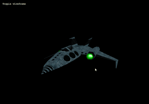 "Light Fighter" model shown in three.js