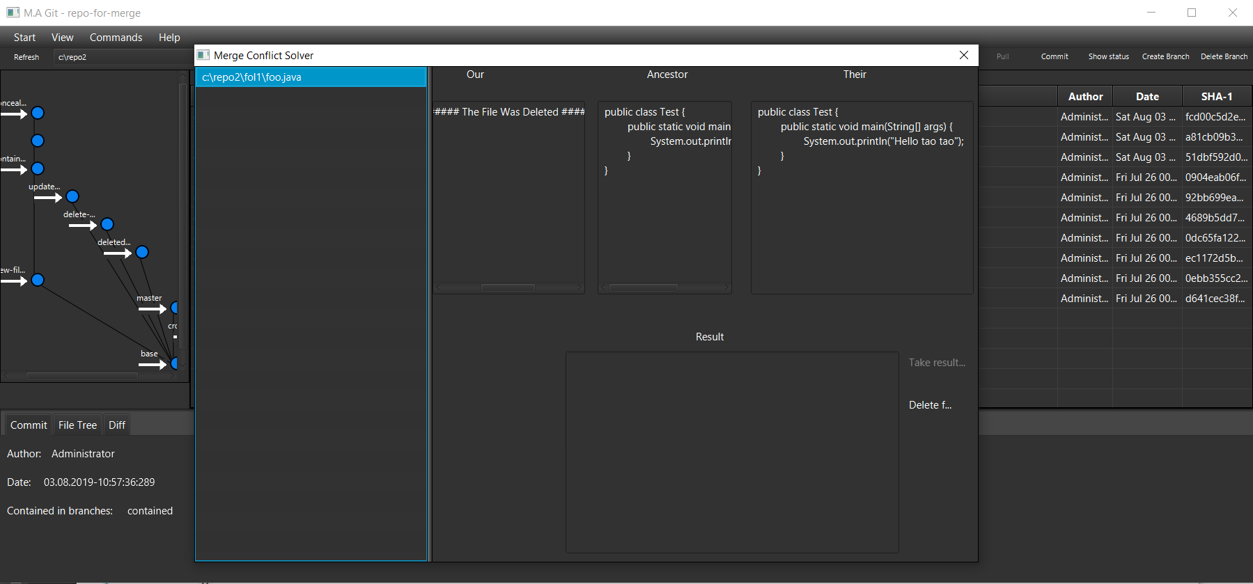 magit-merge conflict solver