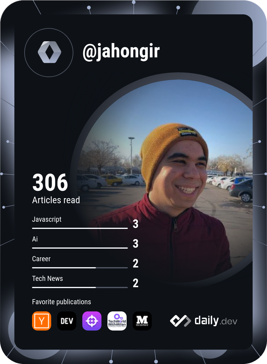 Jahongir Nagmatov's Dev Card