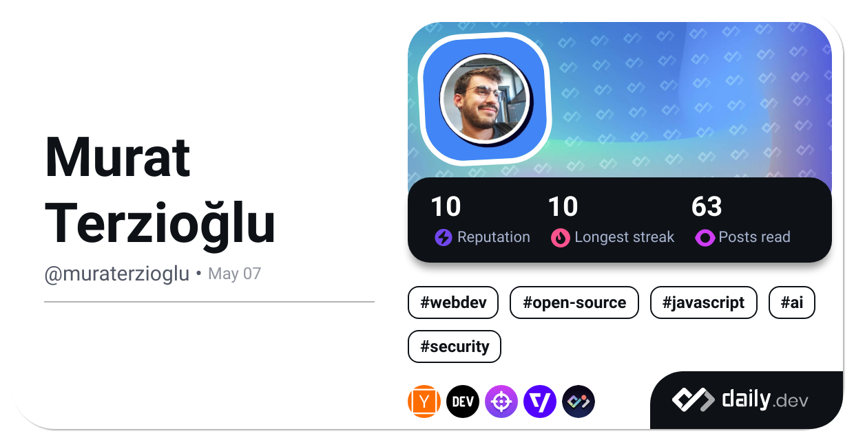 Murat Terzioğlu's Dev Card