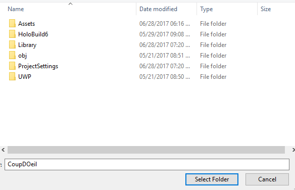 Project folder