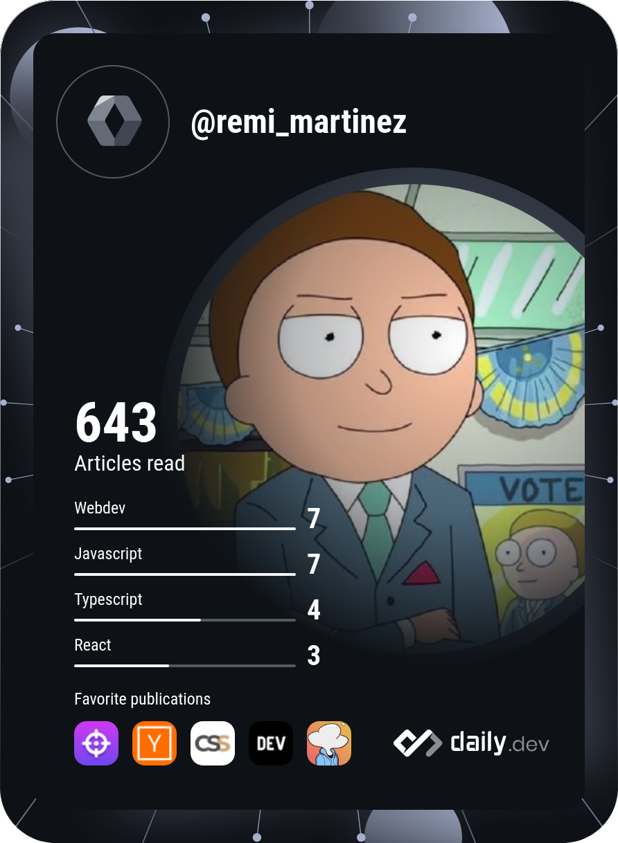 Rémi Martinez's Dev Card