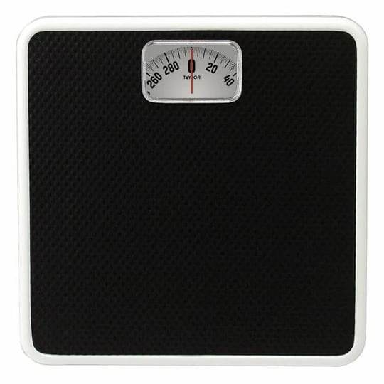 taylor-9-8-x-9-8-300-lb-analog-dial-bathroom-scale-with-dial-display-black-1