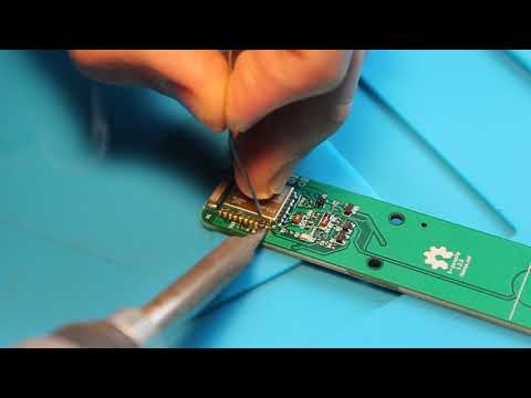 Video of soldering the RF module with a soldering iron