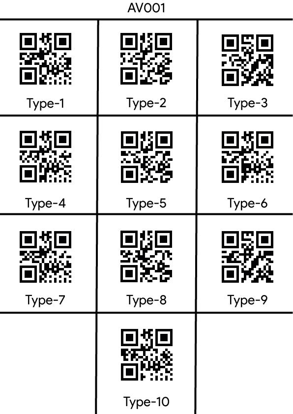 QR Sheet - AV001