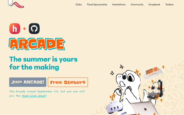 Screenshot of /arcade