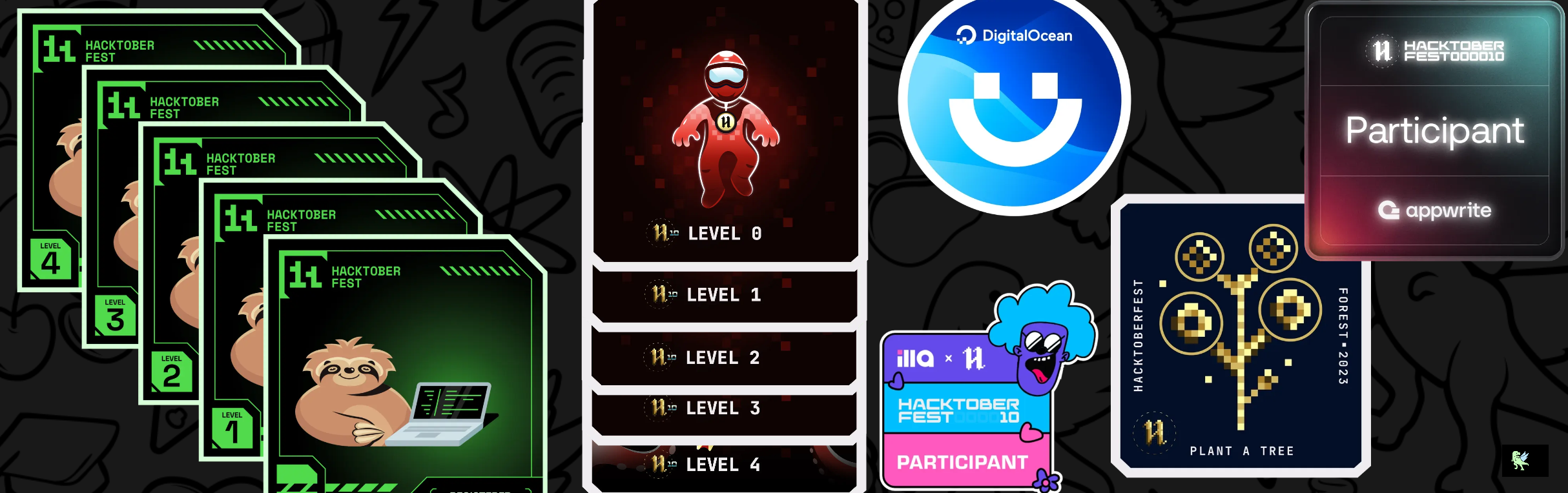 An image of @hanisntsolo's Holopin badges, which is a link to view their full Holopin profile