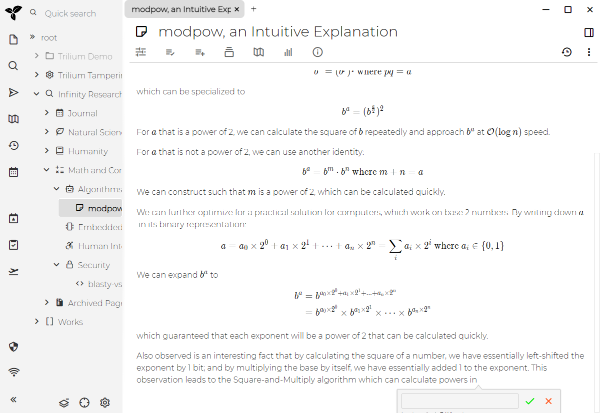 Fig. 1 Math Popup Obstructed by the Window