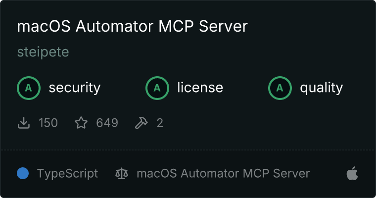 macOS Automator Server MCP server