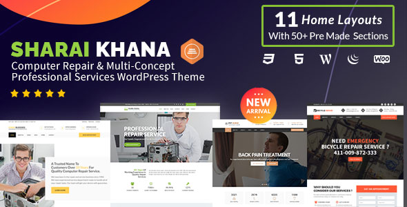 Sharai Khana - Computer Service Center WordPress Theme