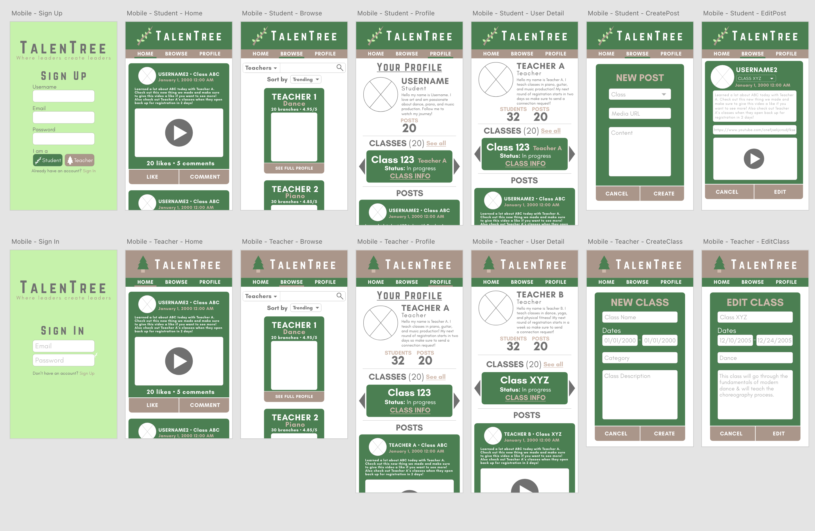 Link to Mobile Wireframe